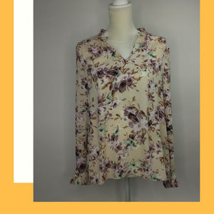 Blossom Spring Ruffles Long Sleeves Blouse